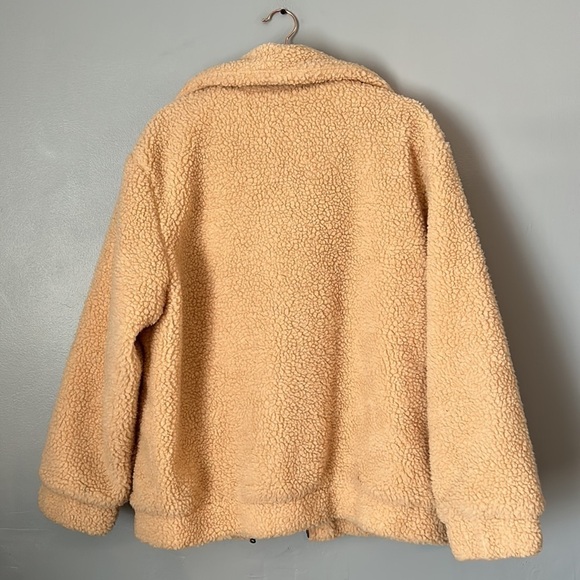 Elodie tan Faux Shearling Jacket size large - Picture 6 of 6